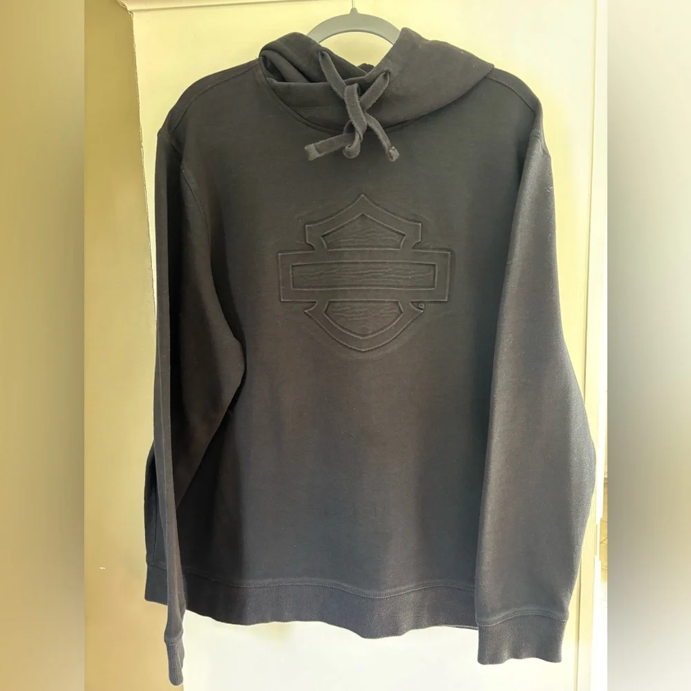 Men’s Harley-Davidson Embossed Logo Slim fit Pullover Hoodie sz 2XL - Picture 2 of 7
